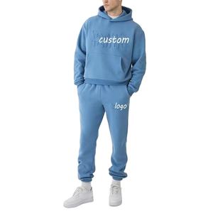 Sweat-shirt à col rond surdimensionné de haute qualité, taille plus, broderie 3D, épaules tombantes, sweat-shirt pour homme - Product Image 1