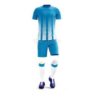 Nuevo Conjunto de Uniforme de Fútbol Personalizado para Hombre, Impreso, Transpirable, Ligero, de Manga Corta, Corte Ajustado, 100% Poliéster - Product Image 1