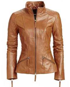 Usine directe 2025 femmes mode en cuir véritable Biker veste personnalisée Slim Fit classique hiver Style longue longueur pour automne hiver - Product Image 5