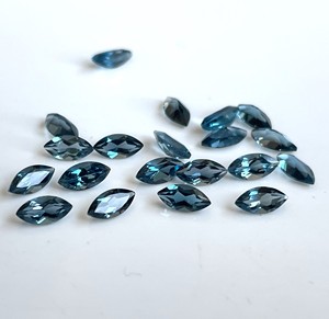 Topaze Bleue de Londres Naturelle Coupe Marquise 2x4mm à Facettes-Topaze Bleue de Londres en Vrac Pierre précieuse de Qualité Supérieure - Product Image 5