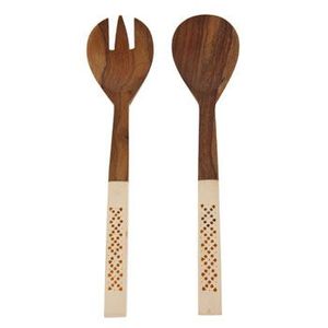 Good Quality Metal Gold <b>Salad</b> Server or <b>Salad</b> <b>Spoons</b> With Wooden Handle Home And Wedding Dinnerware <b>Salad</b> Server - Product Image 6