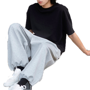 Pantalon de survêtement vierge surdimensionné sur mesure pour hommes pantalon de survêtement surdimensionné pantalon de survêtement hommes Baggy ajuster bas pantalon de survêtement hommes pantalons lavés - Product Image 3