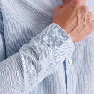 Nouveauté Chemise boutonnée en coton 100% tricoté Motif lettres Coupe ajustée Respirante Décontractée Meilleure vente - Product Image 5