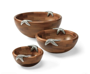 ชามเสิร์ฟผลไม้แห้งไม้วอลนัทดีไซน์ทันสมัย3ชิ้นสำหรับบ้านโรงแรมร้านอาหาร - Product Image 1