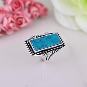 925 argent Sterling Boho Style bague à la main Turquoise pierres précieuses bijoux classiques pour les femmes cadeau de mariage accessoire de fête pour les femmes - Product Image 4