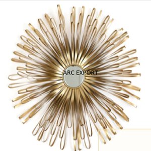 Luxe doré Designer décoration fantaisie moderne Extra Large élégant forme ronde qualité supérieure art mural pour cadeau d'entreprise - Product Image 6