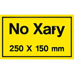 Yellow/<b>Black</b> Plastic No Entry Sign 250 X 150 mm Advertising <b>Board</b> - Product Image 2