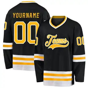 Maillot de hockey sur glace personnalisé OEM 100% Polyester Maillot de hockey réversible de haute qualité