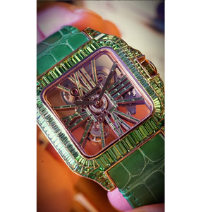 Montre de luxe en moissanite VVS pour homme, mouvement à quartz, cadran en verre, brillance éclatante, artisanat élégant, style haut de gamme - Product Image 5