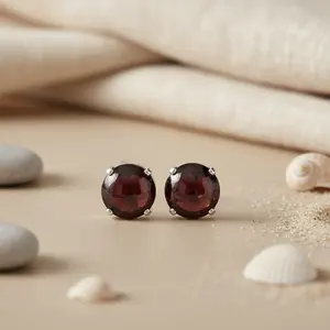 Boucles d'oreilles clous en zircon rond plaqué or et rhodium pour femmes, pour fiançailles, mariage, anniversaire et fête, style religieux - Product Image 3