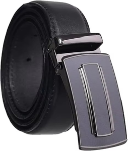 Cinturón Casual de Cuero Genuino Negro Personalizado con Hebilla de Aleación para Hombre, Ligero y Duradero - Product Image 4