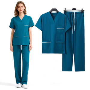Tenues médicales unisexes en tissu polycoton 175 GSM, uniformes d'infirmière pour hôpital, vêtements de travail quotidiens durables - Product Image 1