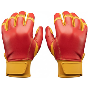 Custom Cowhide Leather Durable Lightweight Baseball & Softball Batting Gloves with Adjustable Strap Cuff and Ambidextrous Design - Product Image 4