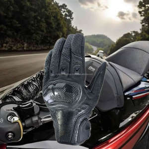Gants de moto en cuir et fibre de carbone personnalisés, compatibles écran tactile, pour motocross, course, antidérapants, respirants, décontractés, pour l'extérieur - Product Image 4