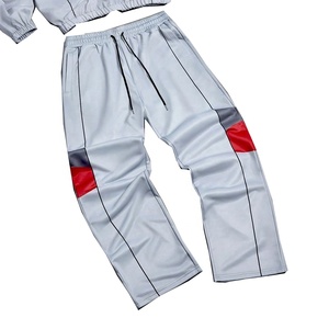Men's High Quality Winter Two-Piece Set Breathable <b>Zip</b>-<b>Up</b> <b>Jacket</b> Reflective Stripe Solid Cotton Track Pants Plus Eco-Friendly - Product Image 5