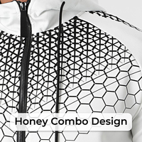 Pantalon décontracté imprimé électronique en nid d'abeille pour hommes costume survêtement ajusté vêtements de jogging de sport à capuche