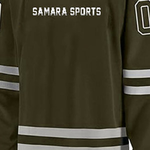 Camiseta de hockey sobre hielo sublimada de diseño personalizado, nombre del equipo hecho a medida/OEM para deportes y entrenamiento, camisetas impresas de hockey sobre hielo - Product Image 3
