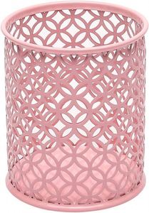 Hollow Rose Flower Pattern Cylinder Pen Pencil Pot Holder Container Organizer - Product Image 4