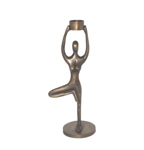 Porte-bougie en métal pour figurine de yoga, support pour bougie chauffe-plat en fer, décoration d'accent pour la maison - Product Image 6