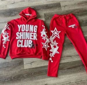 Costume de couple High Street Y2K Fashion Hip Hop Ensemble de survêtements imprimés de lettres Sweat-shirt à capuche chaud d'hiver Pantalon de sport Pantalon de survêtement - Product Image 1