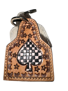 Porte-clés en cuir personnalisé sculpté à la main, style rustique occidental, pour anniversaire, Noël et Nouvel An, écologique, fabriqué en Inde - Product Image 4