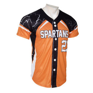 Vente en gros OEM Maillot de baseball vierge à sublimation pour homme Maillot de baseball unisexe à boutons complets et à impression personnalisée Jeune - Product Image 1