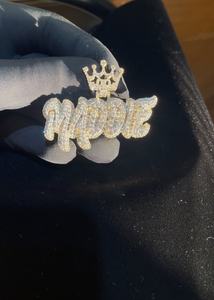 Vente flash - Pendentif élégant pour homme, design hip-hop, diamant, argent 925 plaqué or, bijoux personnalisés pour homme, à porter au quotidien - Product Image 2