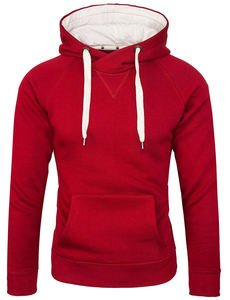 Pull d'hiver pour hommes imperméable respirant séchage rapide teint uni chaud à capuche lourd 450 GSM 100% coton polaire à capuche - Product Image 5