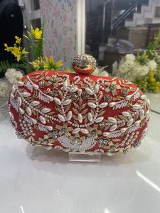 Best Quality Handmade Luxury Wedding Clutch for Women Exquisite Beaded Embroidered Party Purse with <b>Pearl</b> Decoration Durable <b>Bag</b> - Product Image 6