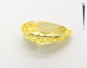 จี้เพชรรูปลูกแพร์ทรงหลวมได้รับการรับรอง HPHT จาก1.51ct โกลด์ลีฟเพชรสีเหลืองสดใสแบบแฟนซี - Product Image 4