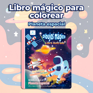 Libro da colorare per bambini con design spaziale magico per l'apprendimento precoce - Product Image 1
