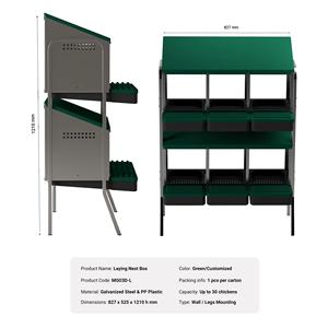 Nido <span class=keywords><strong>de</strong></span> puesta <span class=keywords><strong>de</strong></span> acero galvanizado <span class=keywords><strong>de</strong></span> calidad premium MG03D-L: Recolección <span class=keywords><strong>de</strong></span> huevos sin complicaciones, <span class=keywords><strong>gallinas</strong></span> <span class=keywords><strong>felices</strong></span> - Product Image 3