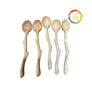 Cucharas de madera dura ecológicas de primera calidad, utensilios de servicio duraderos para cocinas saludables - Product Image 4