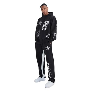 Ensemble de jogging 2 pièces en coton de haute qualité, couleur personnalisée, écologique, séchage rapide, respirant, grande taille, léger, vente en gros - Product Image 1