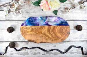 Planche à découper créative en bois et résine avec sous-verre pour fromage charcuterie planche alimentaire adresse artisanat d'Inde - Product Image 5