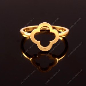 925 argent Sterling fleur gravé plaqué or déclaration bague minimale pour les femmes bague de fiançailles bande de mariage - Product Image 5