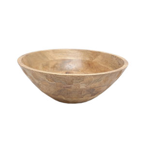 Bol à fruits décoratif en bois de forme ronde de qualité supérieure pour ustensiles de cuisine de table bol à salade maison et hôtels nourriture et collations bols de service - Product Image 1