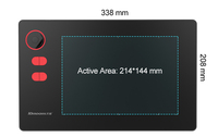 Tablette graphique numérique 10moons G20 avec 8 touches de raccourci et stylet passif EMR