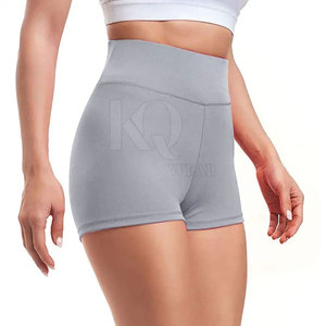 Shorts taille haute respirants et écologiques avec effet froncé, en tissu extensible, coupe confortable pour la gym, l'entraînement, le fitness et la course à pied - Product Image 6