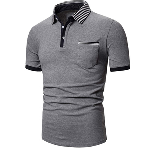 Polo coupe ajustée T-shirt tactique de sport à manches courtes Polos de golf athlétiques Chemises à col élégantes et décontractées pour hommes - Product Image 6