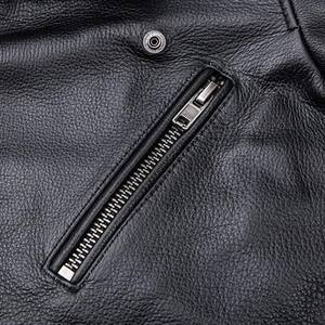 แจ็กเก็ตสไตล์สตรีทหนังแท้เนื้อบางยาวเคลือบสำหรับผู้ชายและ100% - Product Image 5