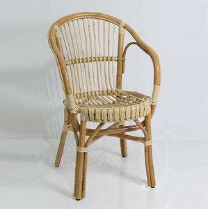Chaise de salle à manger de jardin minimaliste en bois naturel rétro pour terrasse extérieure, café, restaurant, hôtel - Product Image 1