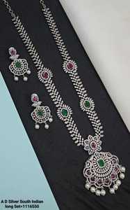 CONJUNTO DE COLLAR DE NOVIA DE DIAMANTES AMERICANOS Y PENDIENTES CLÁSICOS Y DE ALTA CALIDAD CONJUNTO DE JOYERÍA PARA BODA JOYERÍA ESTILO CLÁSICO MUJER - Product Image 3