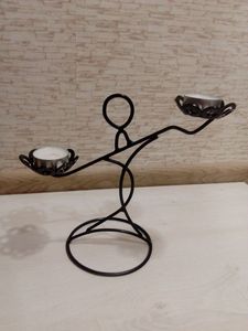 S.A Soporte de vela de metal artesanal Elegante soporte de vacaciones en casa para bodas Cumpleaños Navidades Pascua Otras ocasiones especiales - Product Image 5