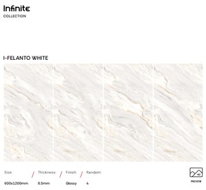 Azulejos de Porcelana Pulida de Primera Calidad, 600x1200 mm, Blanco con Vetas Grises, Textura Sólida, Únicos para Uso Comercial, en el Hogar, en Pasillos y Exteriores - Product Image 5