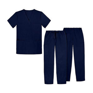 Ensemble de deux pièces, uniforme pour femmes et hommes, costume de travail pour salon de beauté, ensemble de blouses, uniformes d'hôpital d'été - Product Image 3