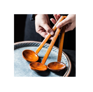 Cuchara de sopa de servir de madera cucharón con mango Utensilios de cocina Diseño Cocina de madera con venta - Product Image 4