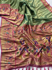 Nouveau Evergreen Designer Tendance Tenue Pure Soft Banarsi Tissu Soie Saree Blouse Avec Tissage Travail Exportateur Indien De L'Inde - Product Image 4