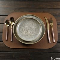 Nouveauté, tapis de table de qualité supérieure, sets de table en cuir véritable de luxe, décoratifs, résistants à la chaleur