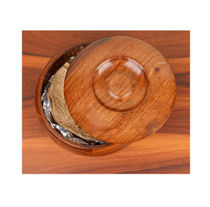 Cazuelas de madera de acacia a precio competitivo Olla caliente de madera personalizada hecha a mano con tapa Nuevo diseño Precio más bajo - Product Image 6